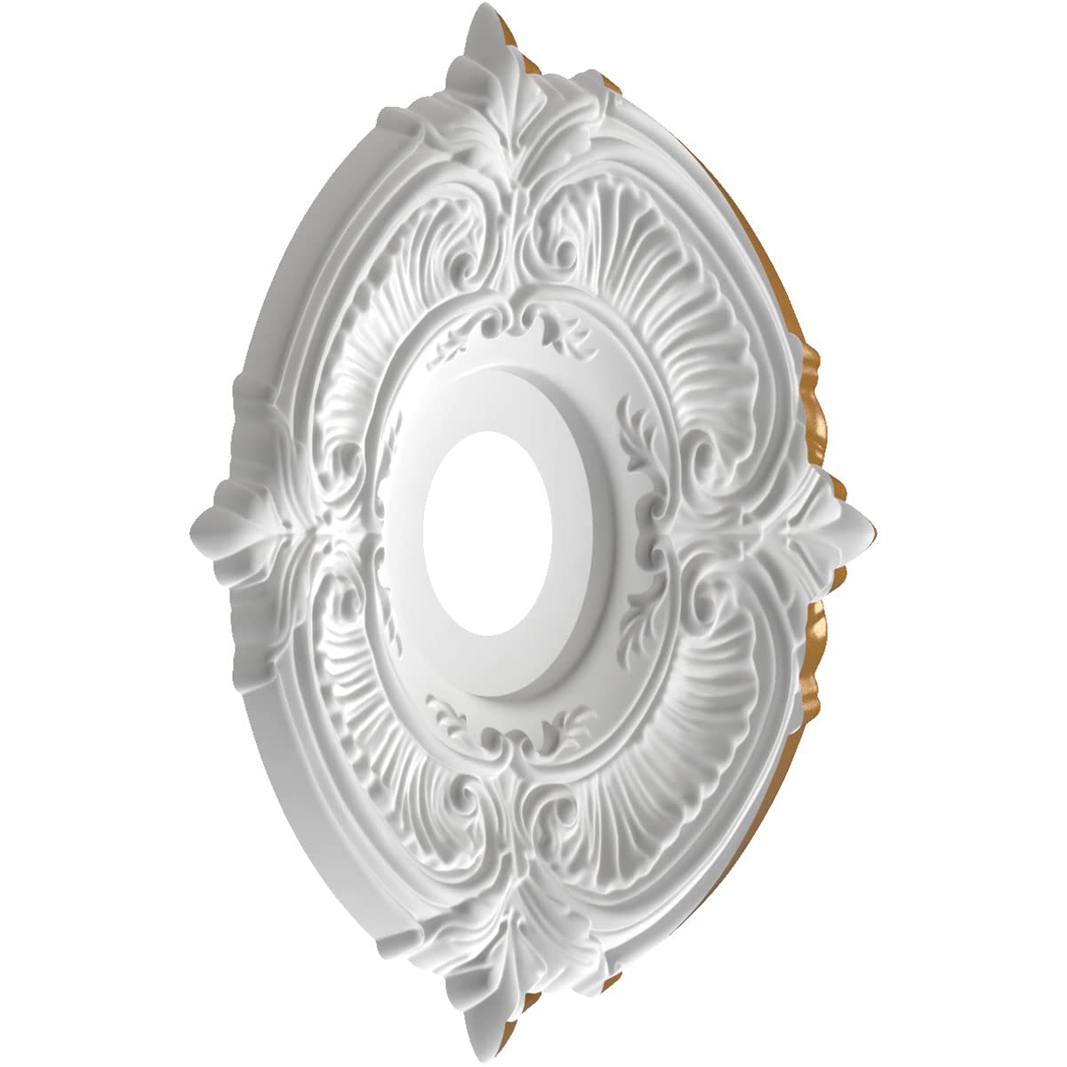 Ekena Millwork Cmp16Atdvg Attica Thermoformed Pvc Ceiling Medallion (Fits Canopies Up To 5 5/8''), 16''Od X 3 1/2''Id X 1''P, Un