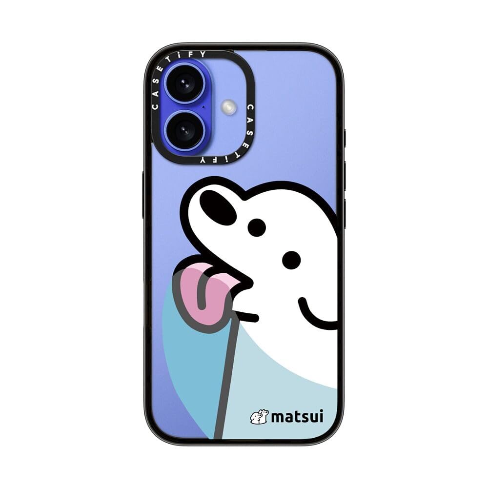 Casetify Compact Case For Iphone 16 [Lightweight / 4 Ft. 2X Military Grade Drop Protection/Slim]   Lick   Clear Black