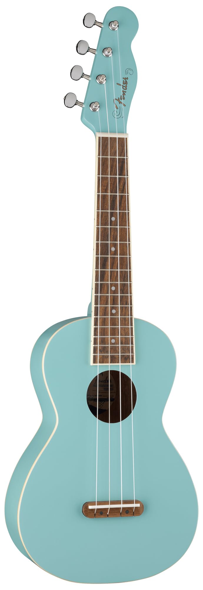 Fender Monterey Concert Ukulele - Daphne Blue Bundle With Gig Bag, Tuner, And Austin Bazaar Instructional Dvd