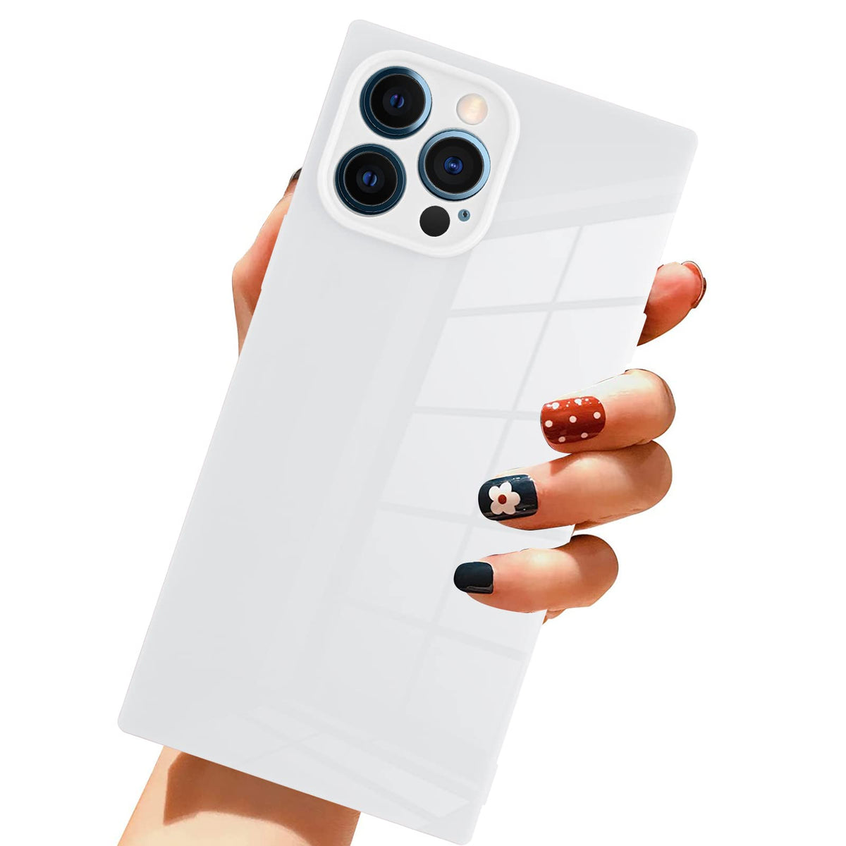 Lsl For Iphone 13 Pro Case Square White Soft Tpu Bumper Anti Drop Anti Scratch Shock Absorption Protective Wireless Slim Cover C