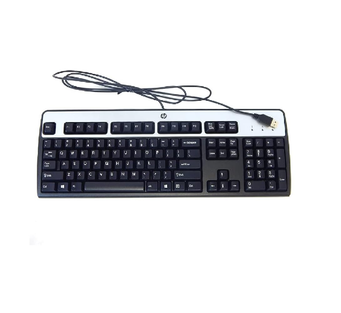 Hp Black & Silver Usb Keyboard Model# Ku 0316 Hp Part# 434821 007