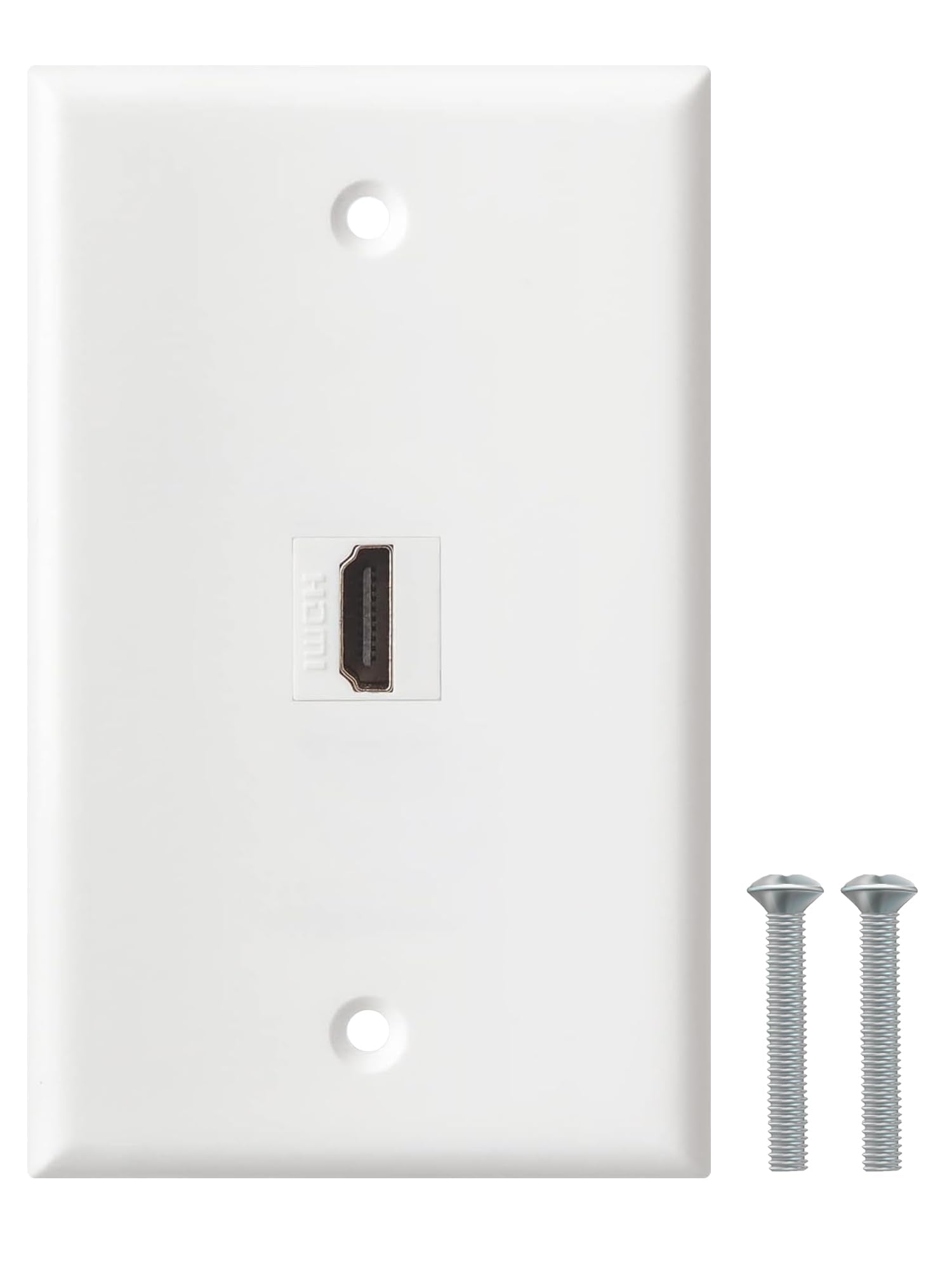 Hdmi Wall Plate, 1 Port 4K Hdmi Keystone Female To Female Wall Plate White