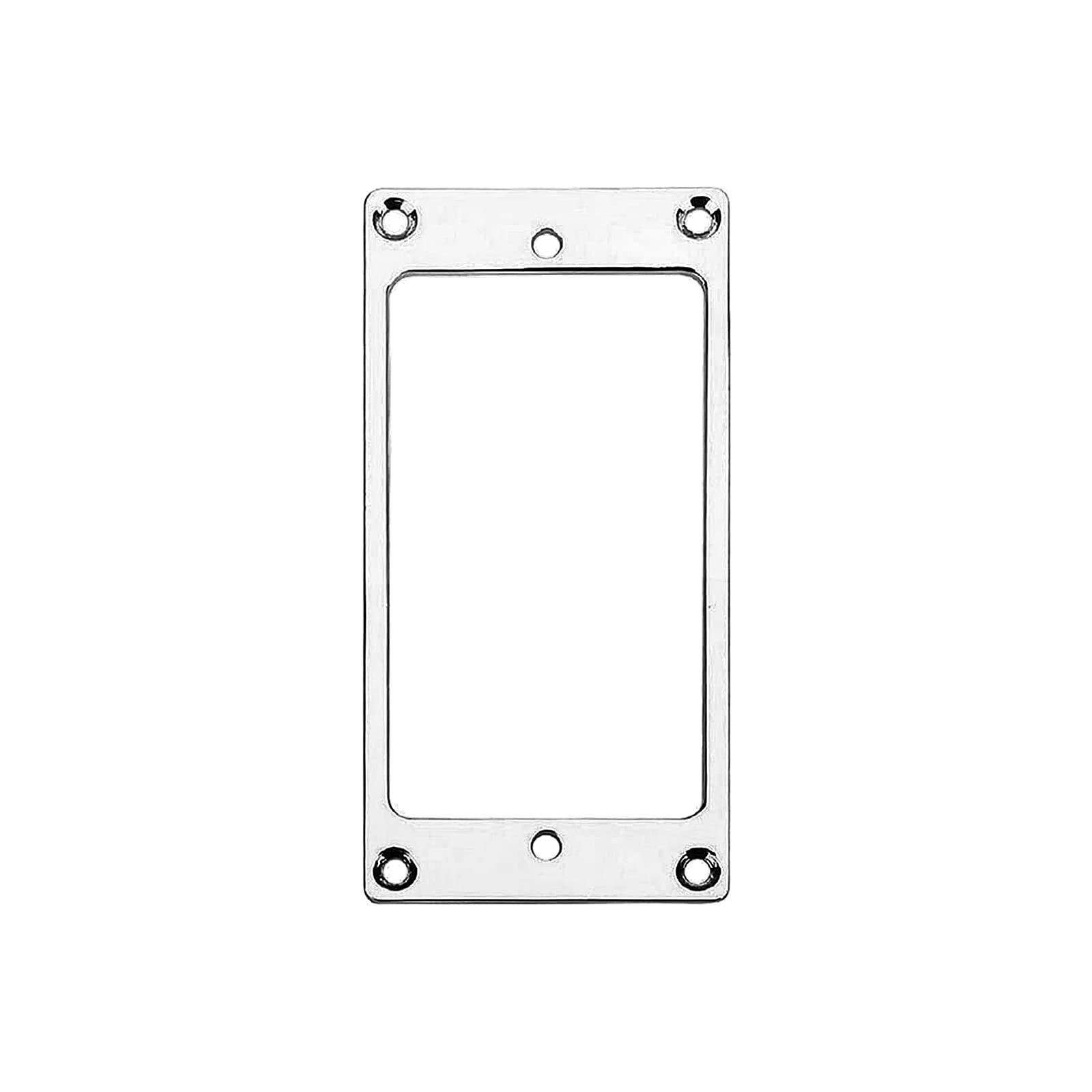 Cheerock Chrome Humbucker Pickups Cover Mounting Ring Set Replacement Part Compatible With Flat Body Electric Guitar Or Precisio