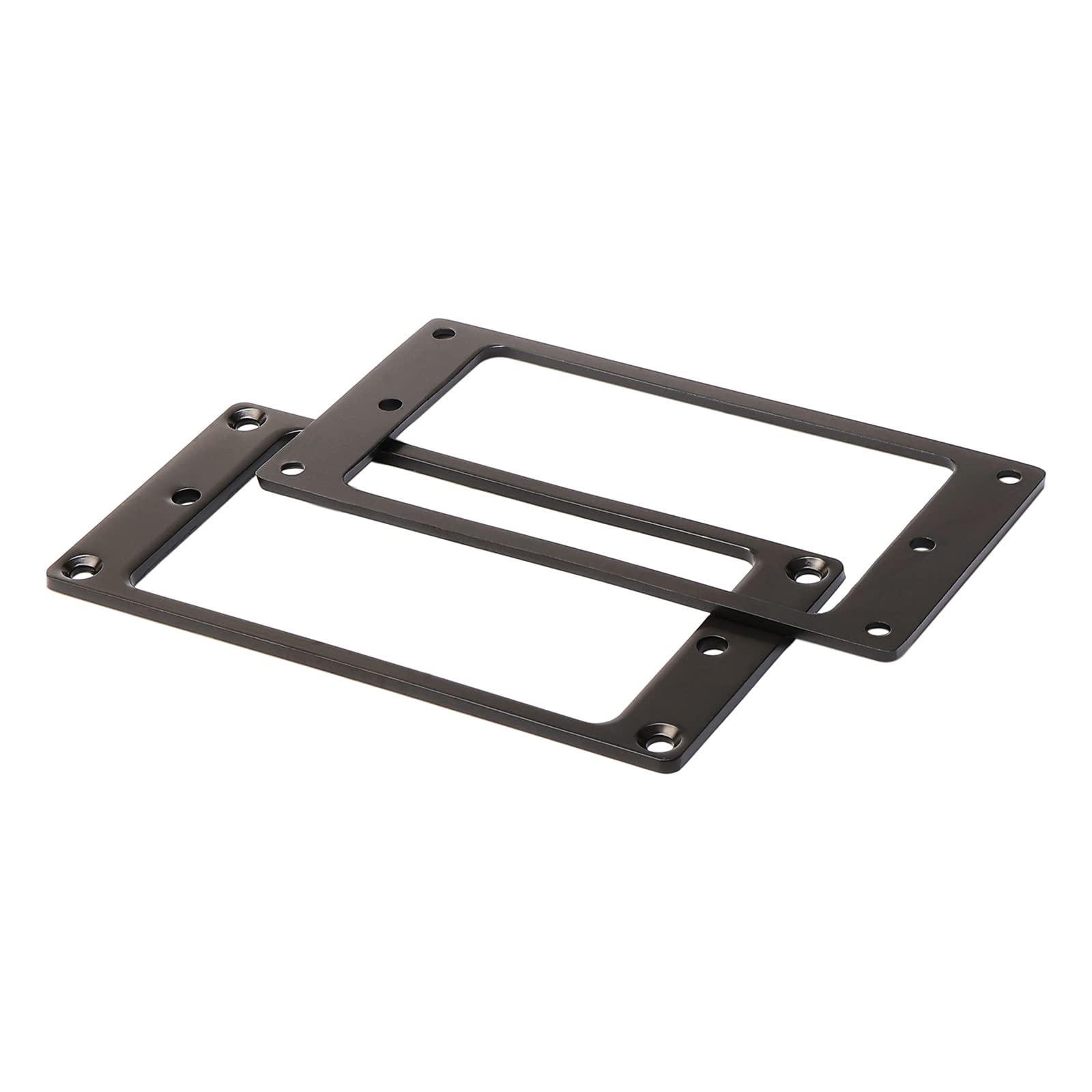 Metal Flat Electric Guitar Humbucker Pickup Ring, Frame Mounting Ring For Bridge Pickup Black, Pack Of 2