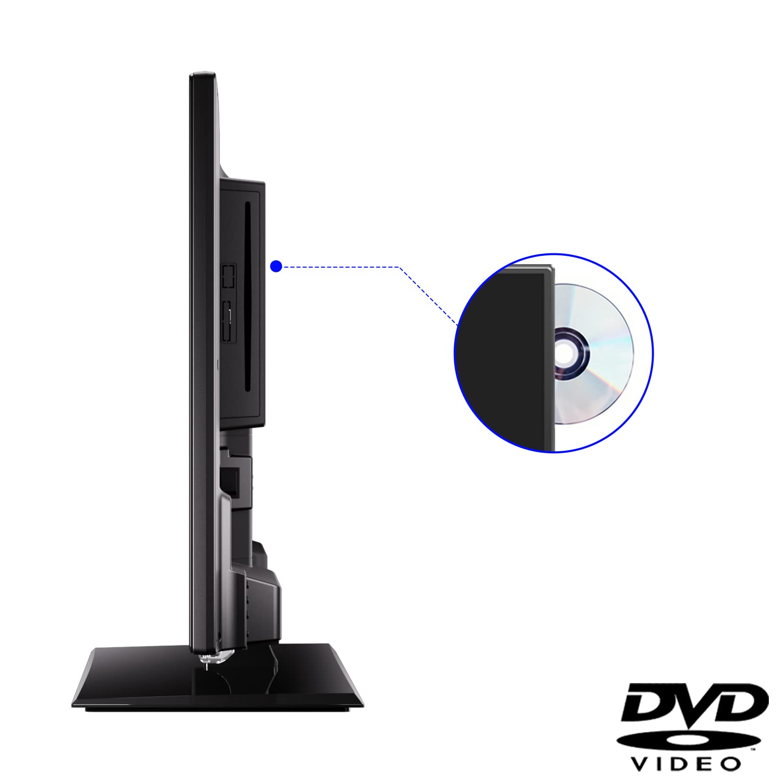 Sylvox 27 Inch Rv Tv, 12 Volt Tv Built In App Store And Dvd Player, Smart Tv Support Wifi Bluetooth, Ac/Dc Powered, Android Syst