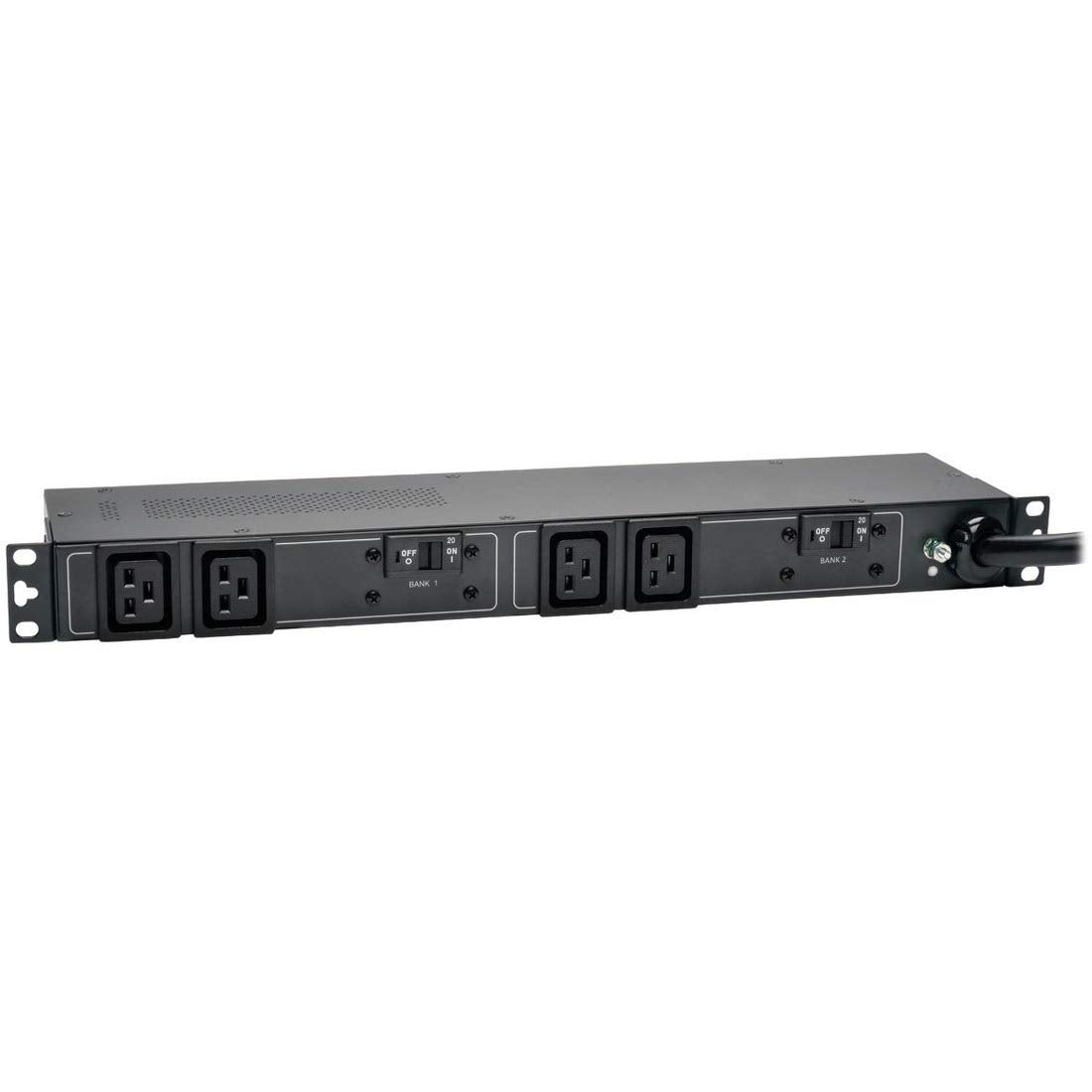 Tripp Lite Basic Pdu, 30A, 4 Outlets (C19), 208/240V, L6 30P, 12 Ft. Cord, 1U Rack Mount Power (Pduh30Hv19),Black