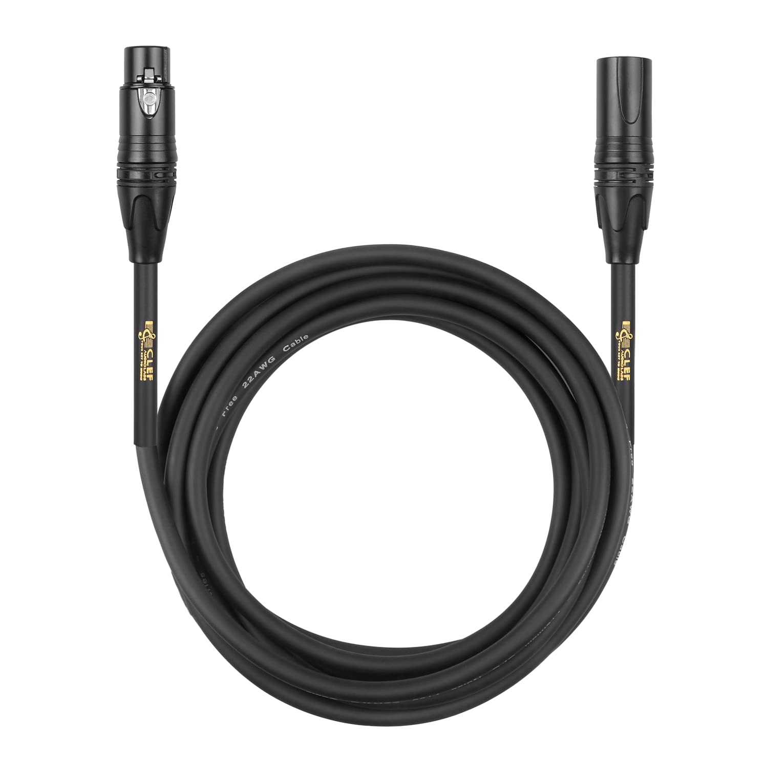Clef Audio Labs Xlr Cable, 10 Feet [3 Pack] Male To Female Connections For Microphone And Audio Interface, Black Pvc Jacket, Zin