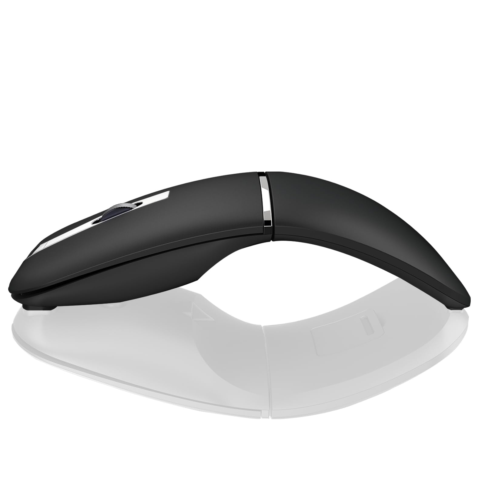Arc Bluetooth Mouse, Ultra Thin Rechargeable Rotating Wireless Mouse, Dual Mode (Bt5.0/3.0+2.4G), Portable Travel Arc Mouse Suit
