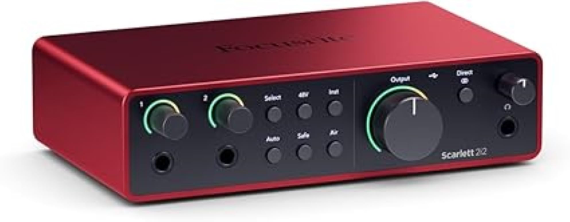 Focusrite Scarlett 2i2 4th Gen USB Audio Interface for Recording, Songwriting, Streaming and Podcasting - High-Fidelity, Studio 