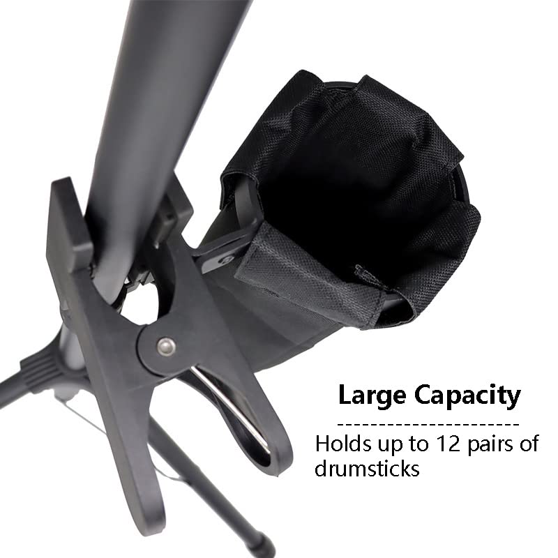 Drumstick Holder Large Capacity Oxford Cloth Drumstick Bag Quick Release Fixing Clip