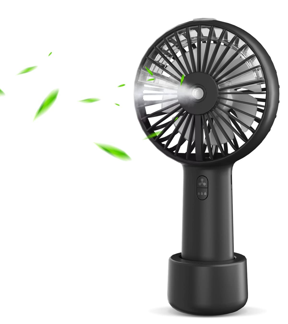 Portable Hand Held Misting Fan, Small Personal Usb Rechargeable Battery Operated Spray Fan Mister With 20Ml Water Tank Mist Lash