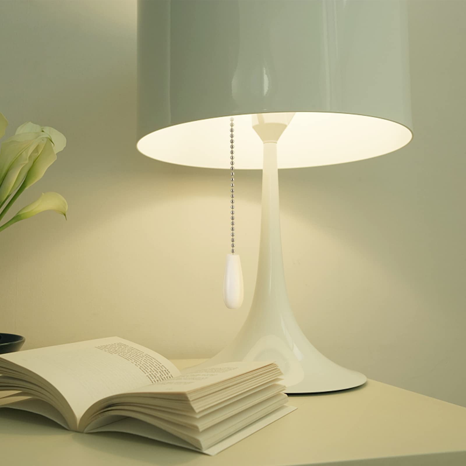 Dotlite Ceiling Fan Pull Chain Extender, 4Pcs Wooden Decorative Pendant Extension Chains, 12 Inches Lighting & Fan Beaded Ball F