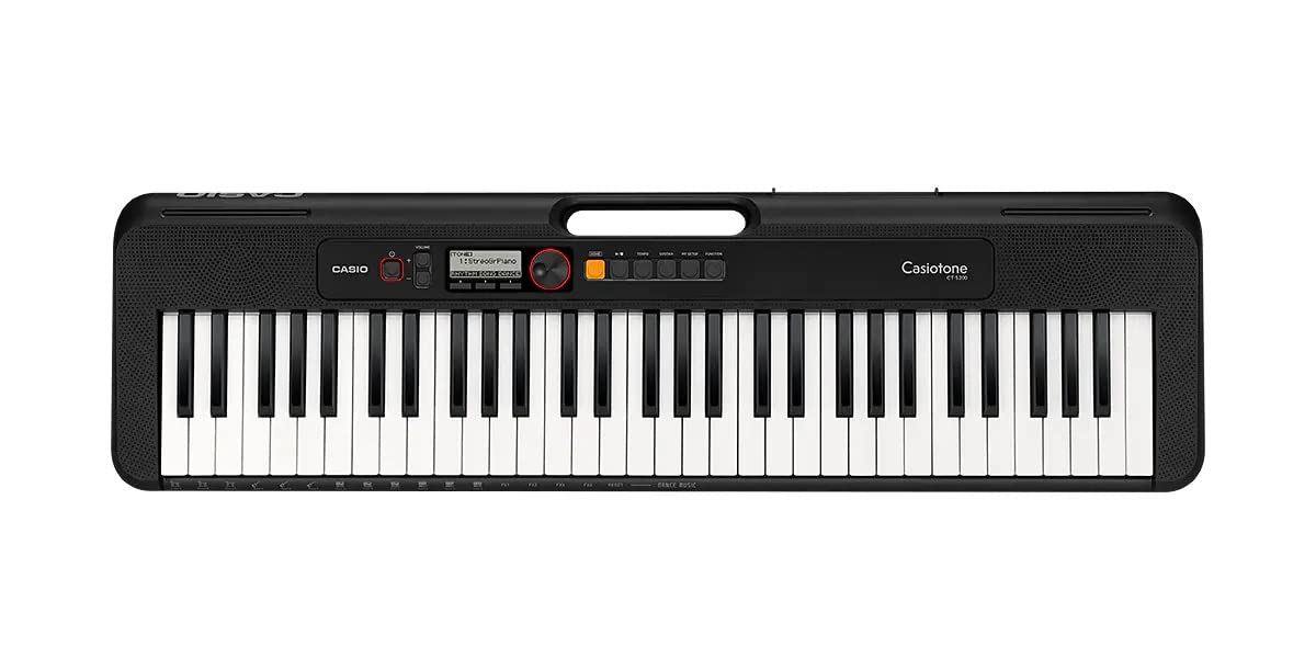 Casio Casiotone Ct S200 61 Key Portable Keyboard   Black Bundle With Adjustable Stand, Bench, Headphones, Sustain Pedal, Piano B