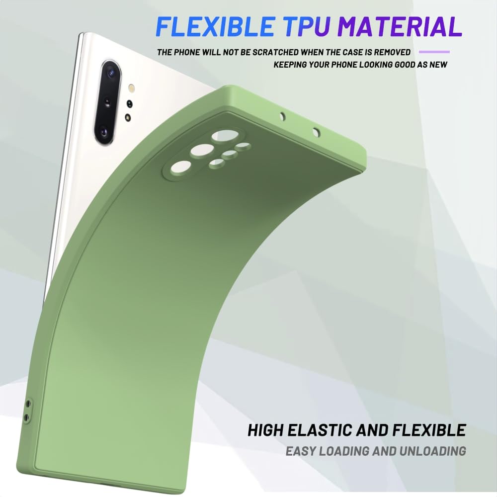 Wogroo For Samsung Galaxy Note 10 Plus Case Green, Scratch Resistant With Soft Touch, Slim Thin Phone Cover For Samsung Galaxy N