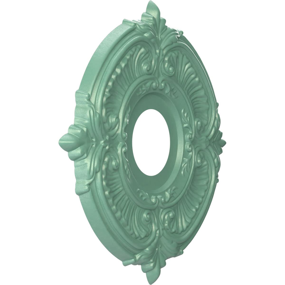 Ekena Millwork Cmp13Atfsm Attica Thermoformed Pvc Ceiling Medallion (Fits Canopies Up To 5), 13Od X 3 1/2Id X 3/4P, Universal Pe