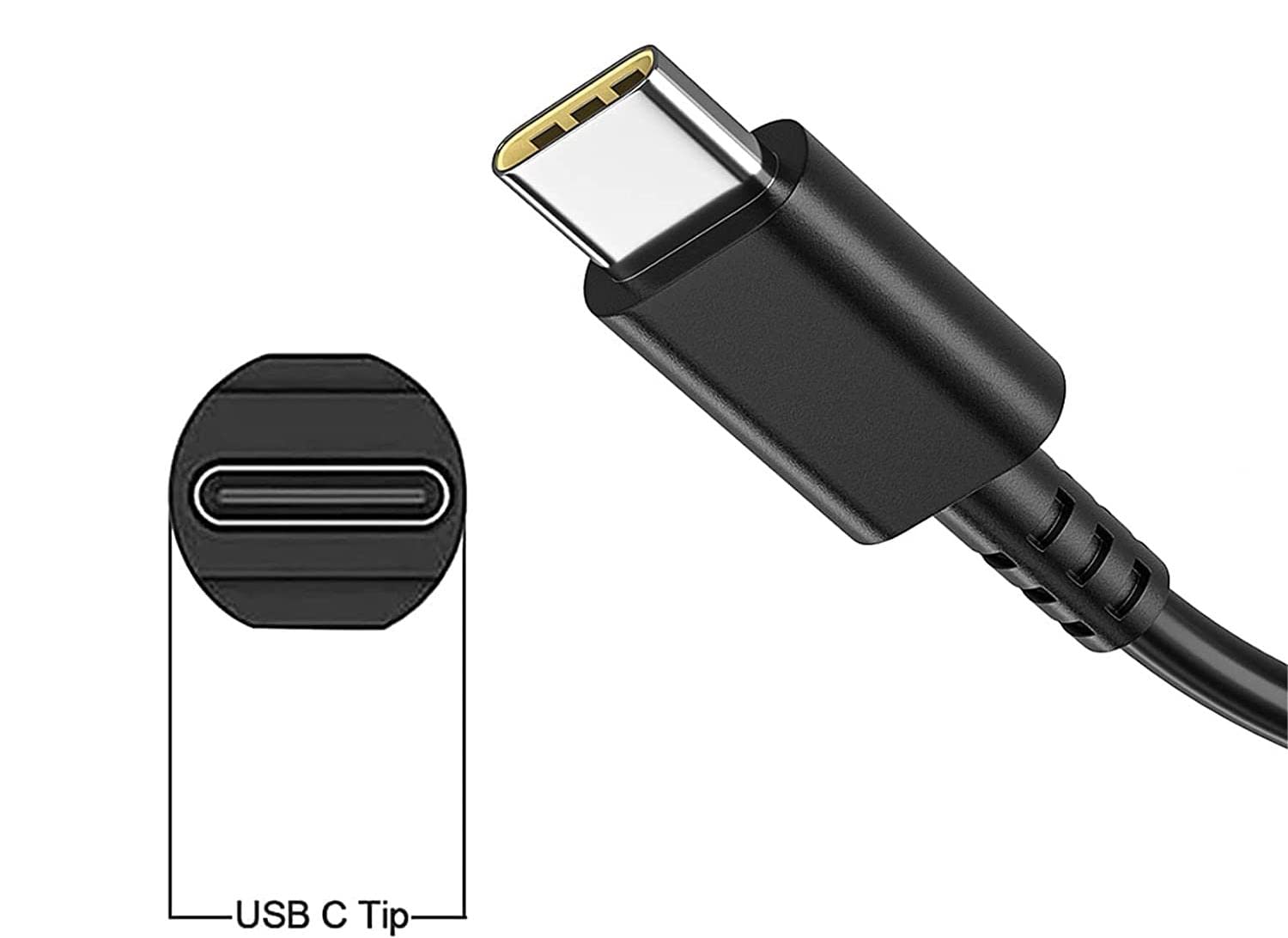 LVYATUO 65W USB C Charger for Lenovo ThinkPad E Series, Black, Model SL195334, Durable Acrylonitrile Butadiene Styrene Material