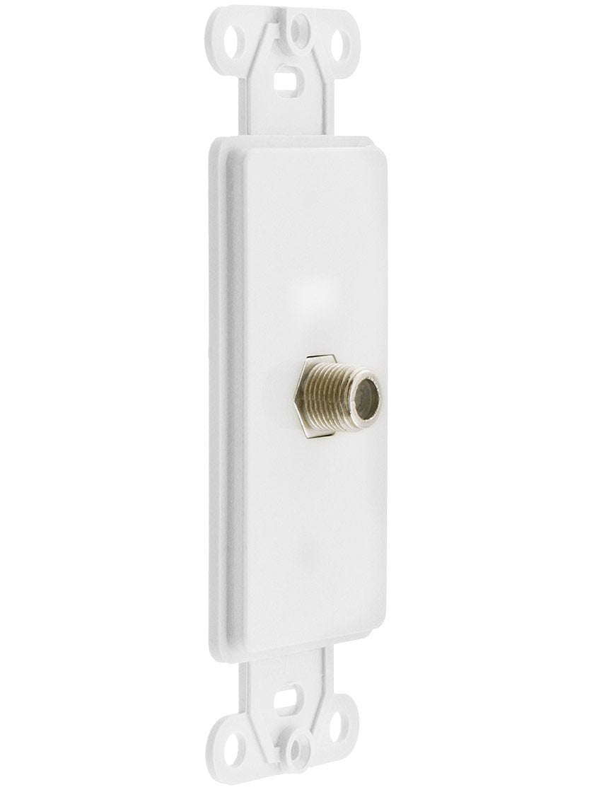 Leviton 022-40681-W White Video Coaxial Cable Jack Wallplate