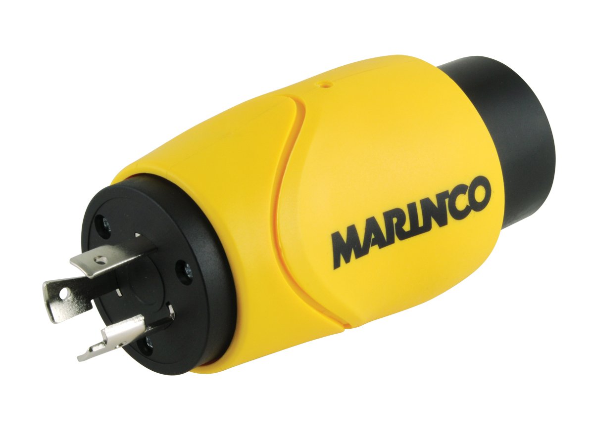 Marinco Eel Straight 20 Amp Male Locking To 30 Amp Female Locking Adapter