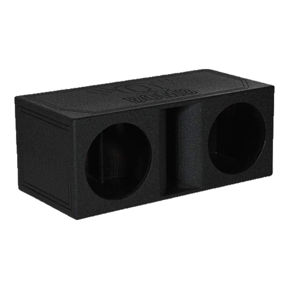 Q Power QBomb Dual Vented 12" Horn Ported Subwoofer Box - Durable Bed Liner Finish, Model QBOMB12HP
