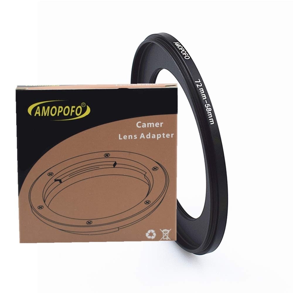 72Mm To 58Mm Camera Filter Ring /72Mm To 58Mm Step Down Ring Filter Adapter For 58Mm Uv,Nd,Cpl,Metal Step Down Ring
