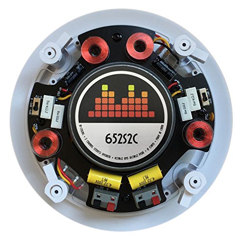 652S2C Silver Ticket In Wall In Ceiling Speaker With Pivoting Tweeter (2 Channel Stereo 6.5 Inch In Ceiling) 9.4 Inch Overall Si