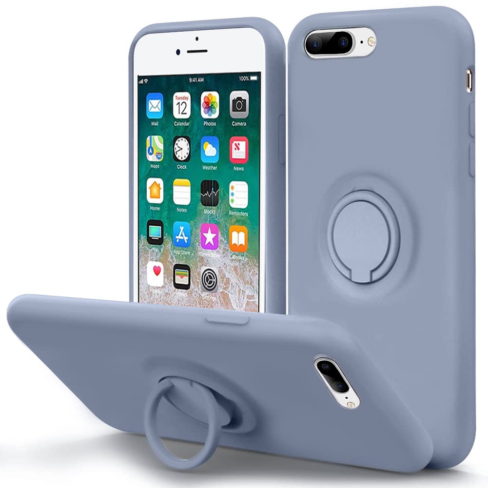 Mocca For Iphone 7 Plus Case, Iphone 8 Plus Case 5.5 Inch With Ring Kickstand |Super Soft Microfiber Lining Anti Scratch |Full B