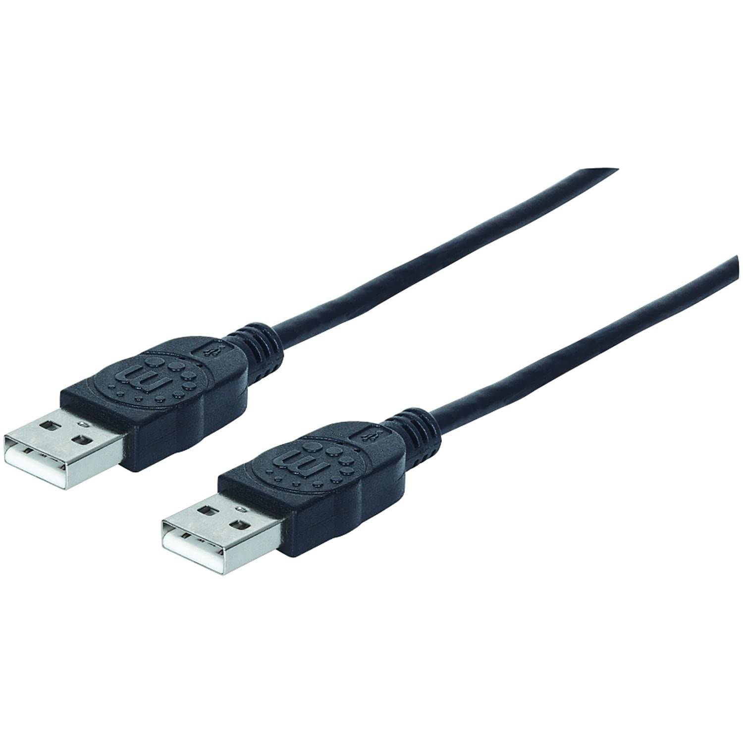 Manhattan 353915 Hi Speed Usb A Device Cable, Usb 2.0, Type A Male To Type A Male, 480 Mbps, 3 M (10 Ft.), Black