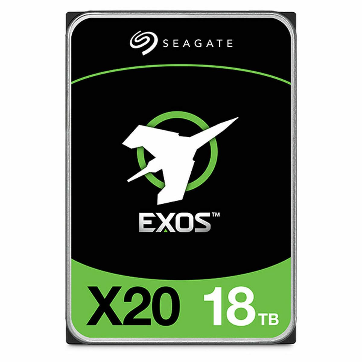 Seagate ST18000NM003D 18TB Exos X20 SATA Hard Drive, 3.5' HDD, SATA 6Gb/s, 7200rpm, 256MB Cache, 512E, 4.16ms, NCQ