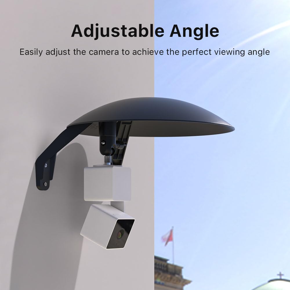 Holicfun Outdoor Security Camera Weather Resistant Shield Cover Wall Mount, Universally Compatible With Blink, Ring, Wyze, Eufy,