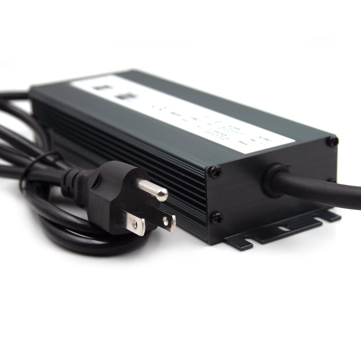 2 Pack Waterproof Led Driver, 120W 12V Dc Output, Ip67 Rated, Transformer With 3 Prong Plug & 1.6 Ft Cable For Led Lights