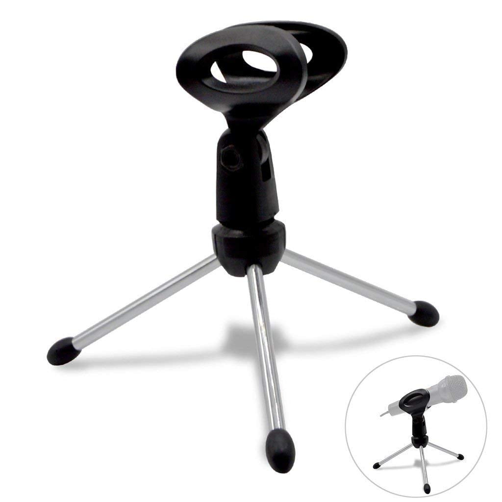 Spykart Mini Portable Table Tops Microphone Tripod Mic Stand Bracket Desktop Adjustable Microphones Tripods Holder For Wireless