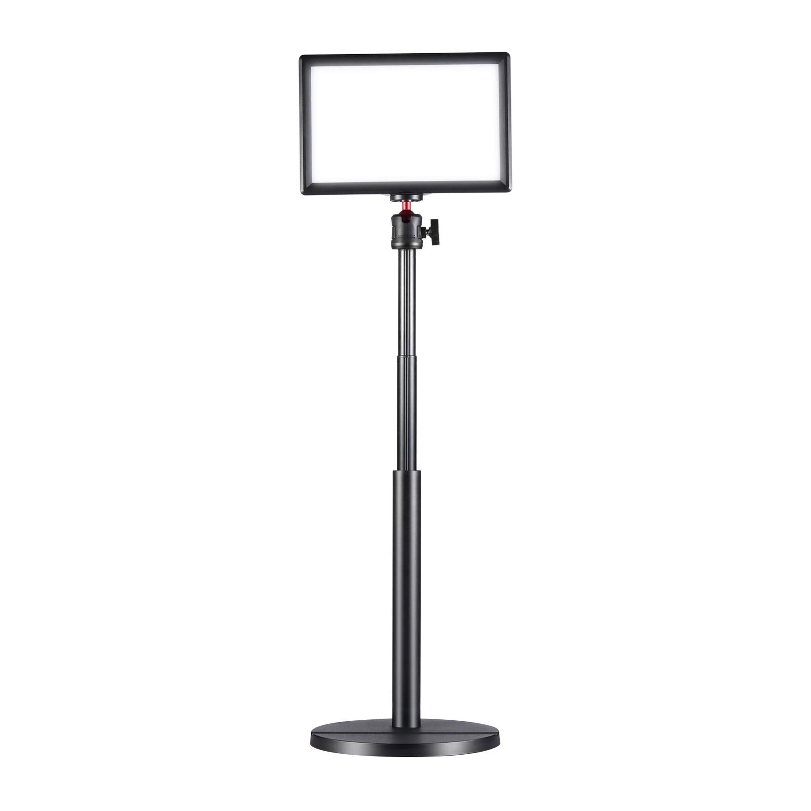 Jusmo K3 Key Light W Extendable Desktop Stand, Brightness/Color Temperature Adjustable Led Video Light, Soft Panel Fill Light For Streaming, Record Videos, Video Calls, Zoom Meetings