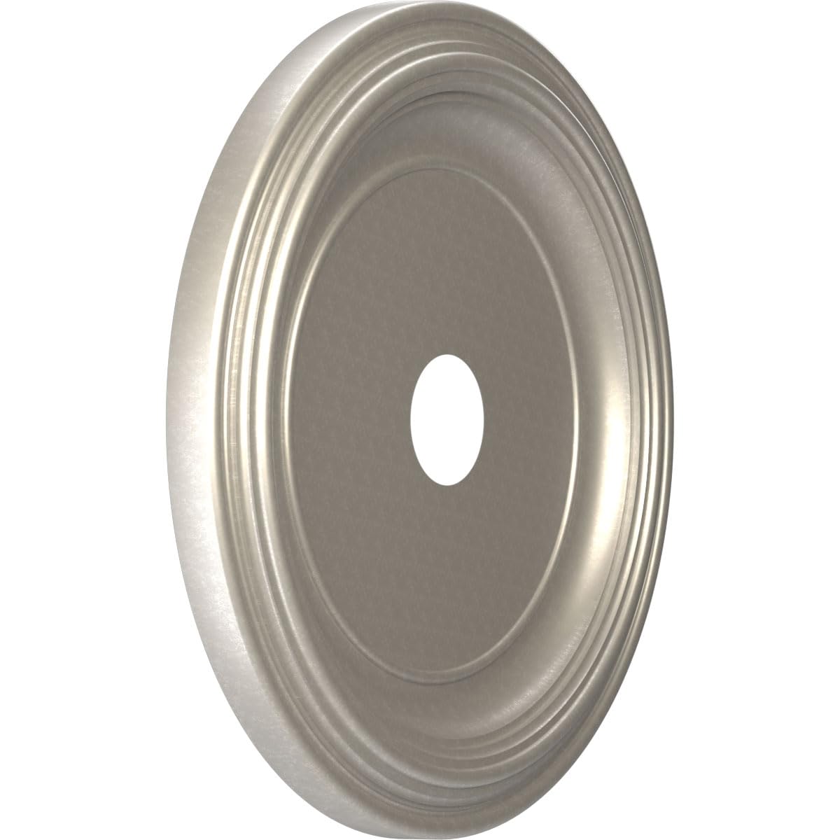 22Od X 3 1/2Id X 1 1/2P Traditional Thermoformed Pvc Ceiling Medallion (Fits Canopies Up To 13 1/2), Bright Coat Aluminum