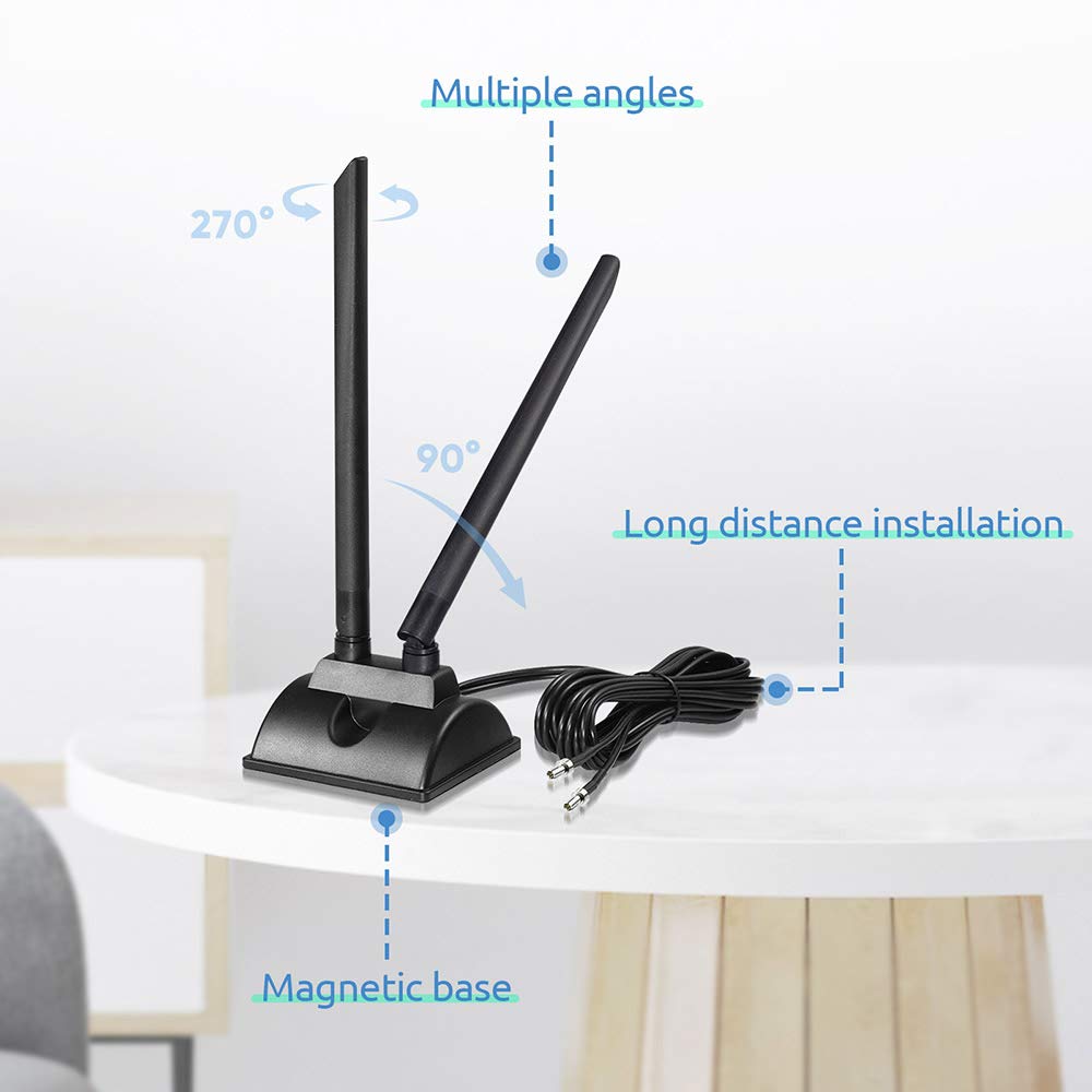 Bingfu 4G Lte Antenna 6Dbi Magnetic Base Mimo Ts9 Antenna Compatible With Verizon At&T T Mobile Sprint 4G Lte Mobile Hotspot Mif