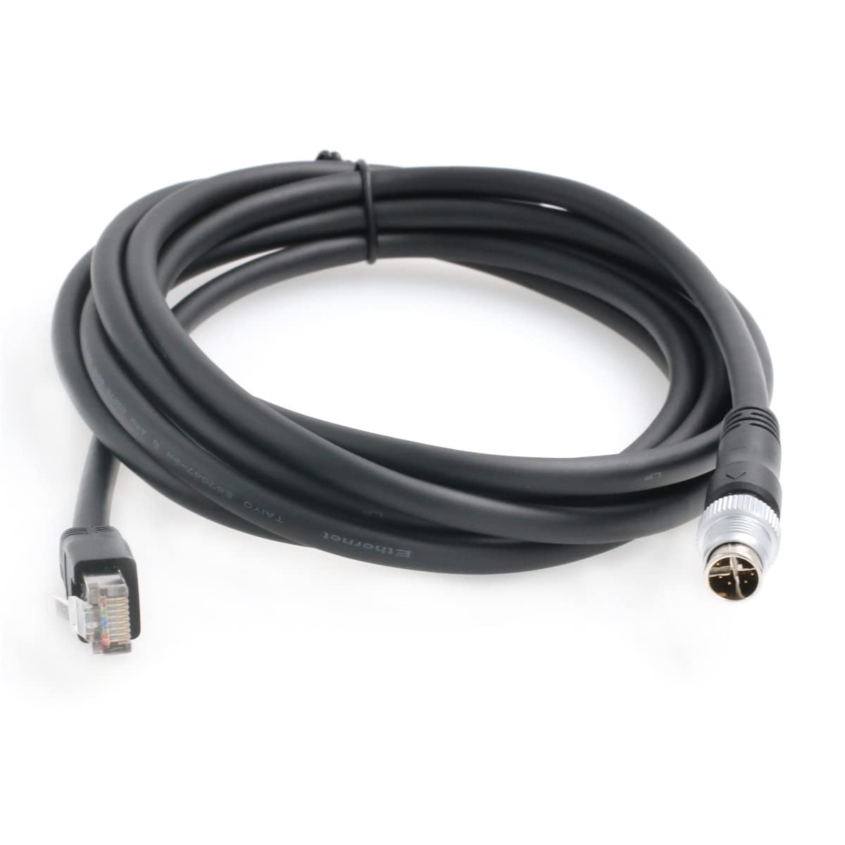 Hangton Gigabit Ethernet M12 8 Pin X Code To Rj45 Cat 6A High Speed Network Cable For Cognex Basler Industrial Switch Camera Sensor 10 Meter