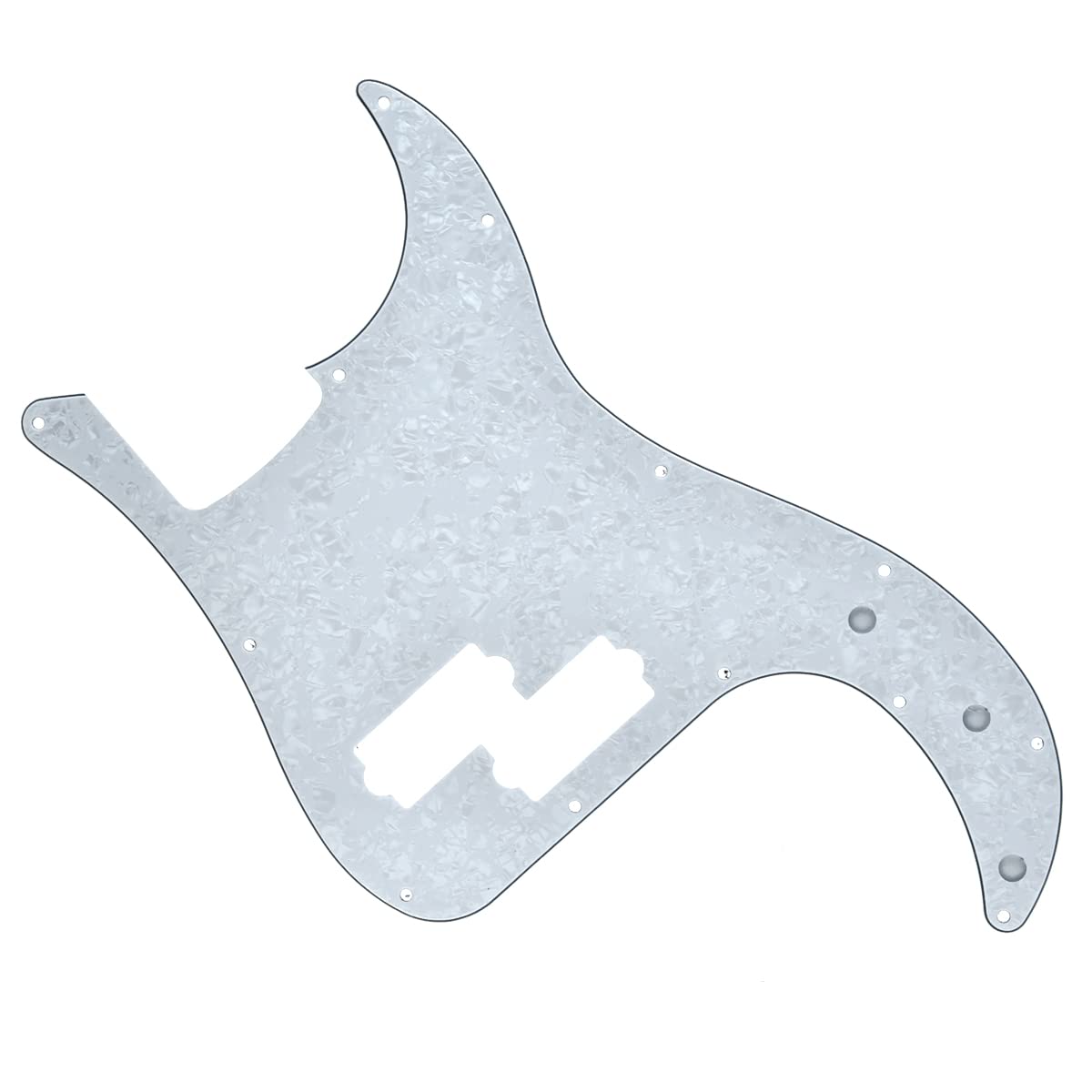 Kaish 13 Hole P Bass Style Pickguard Pb Scratch Plate Bass Pickguard For Precision P Bass Made In Usa/Mexico White Pearl