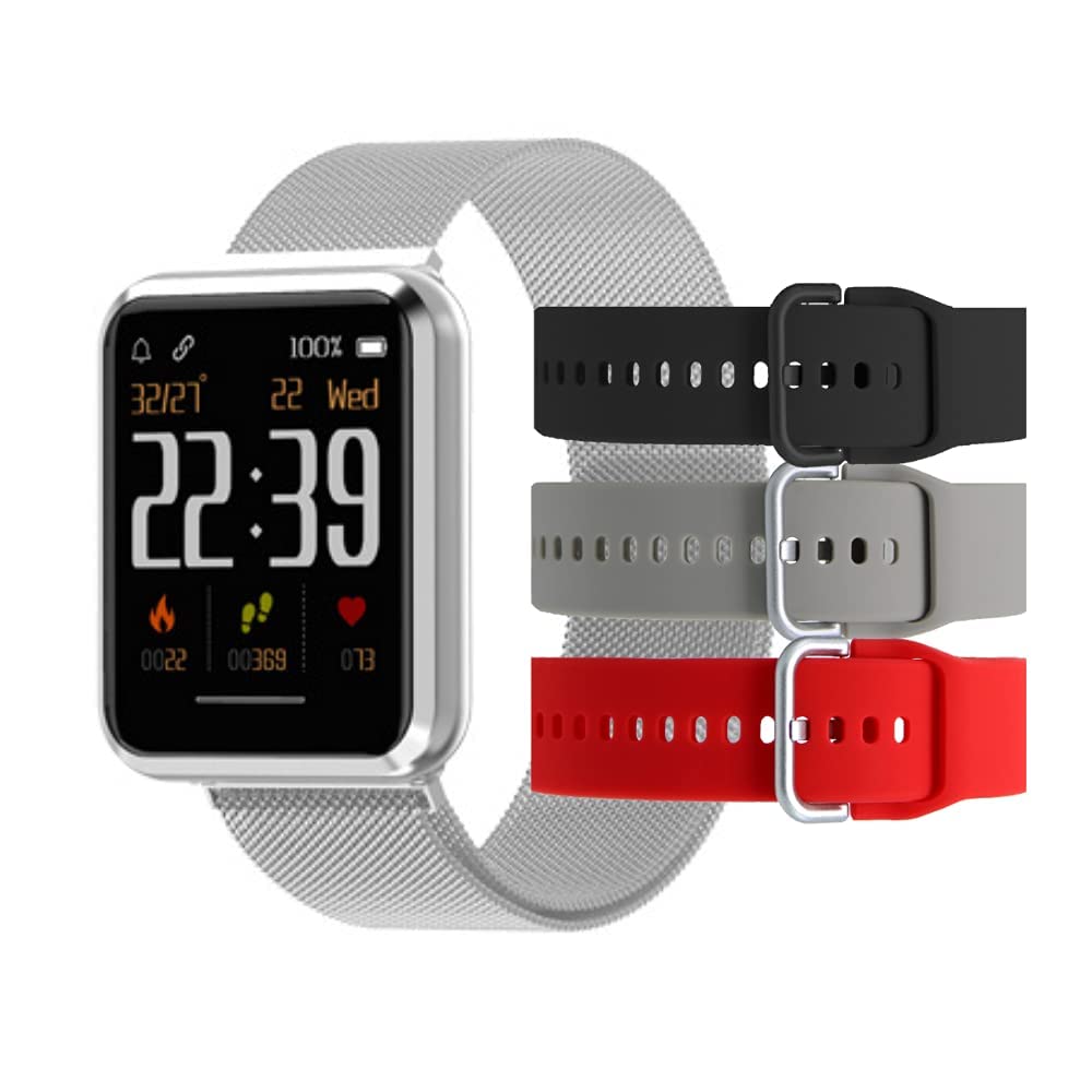 Beantech Seago S3 Smart Watch, Touch Screen Watch For Men, Fitness Tracker & Heart Rate Monitor, Ip68 Waterproof, Compatible And
