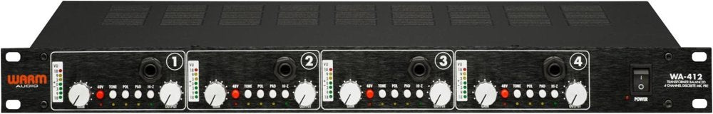 Warm Audio Wa 412 4 Channel Microphone Preamp And Instrument Di, Black