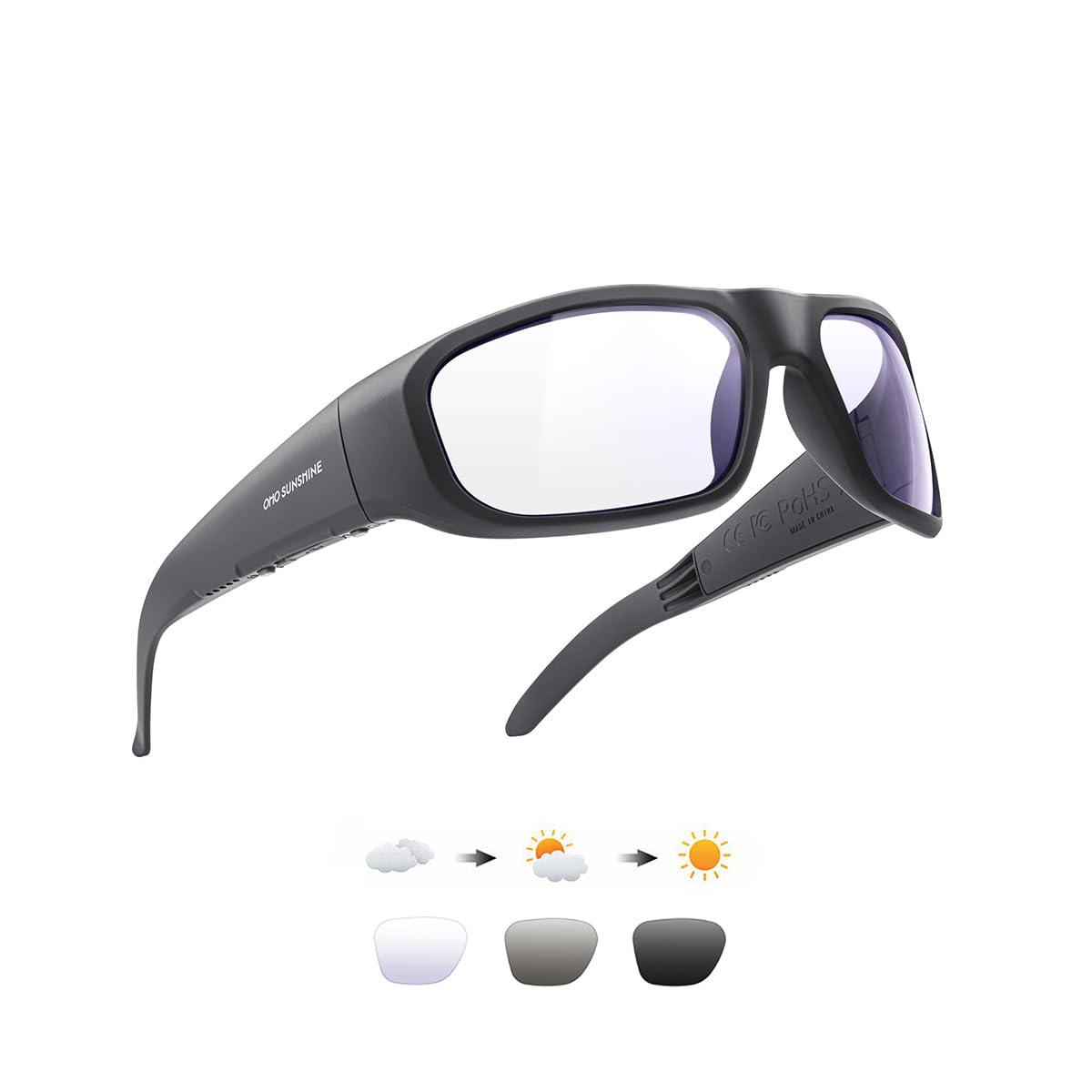 OHO Sport OpenEar Smart Glasses, ImpactResistant Bluetooth Sunglasses