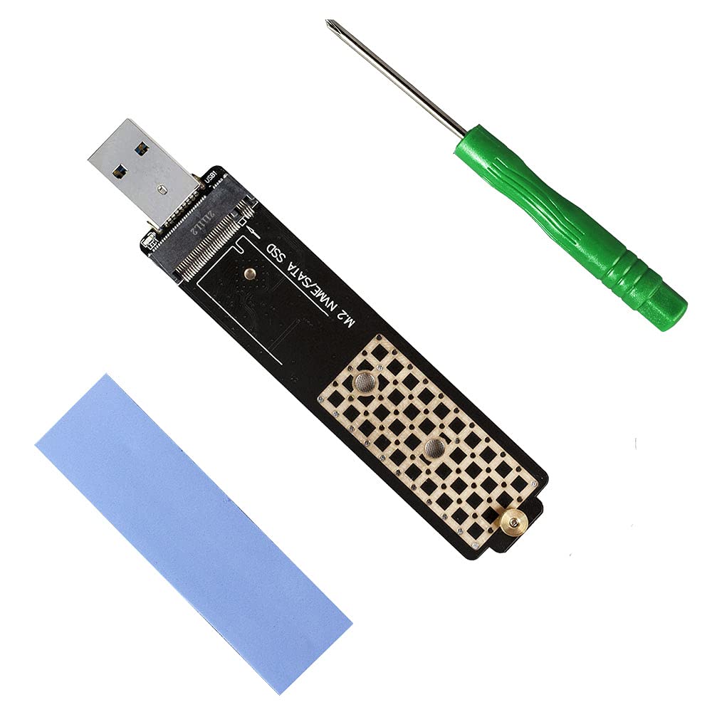 Qphone12 M.2 To Usb Adapter, Usb3.1 To M.2 Nvme Hard Disk Enclosure Ngff Pci-E Protocol, Compatible With Nvme (Pci-E) M Key Ssd