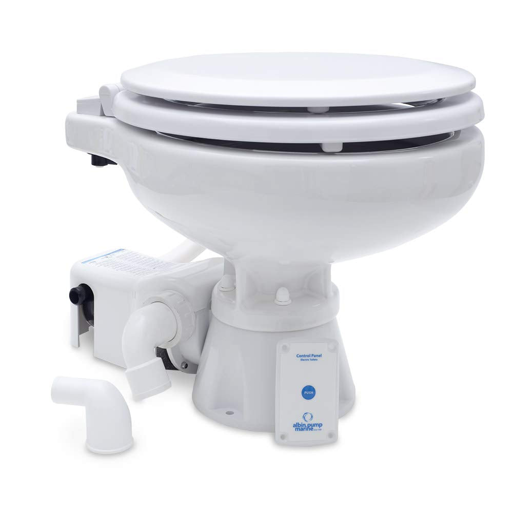 Albin Group Marine Toilet Standard Electric Evo Compact Low - 12V,WBHDWB07R3RB9QK