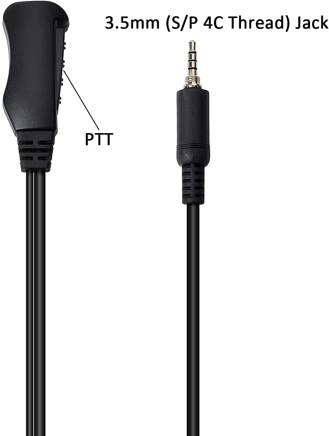 Uayesok Waterproof Acoustic Tube Walkie Talkie Earpiece With Mic Ptt Screw Thread Headset For Yaesu Vx 6 Vx 6R Vx 7R Vx 170 Ft 2