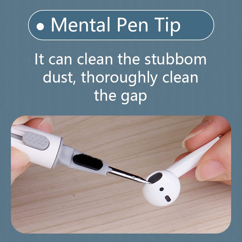 Cleaner Kit For Airpods, Ahero 5 In 1 Keyboard Cleaning Brush,Earphone Cleaning Pen,Earbuds Cleaner For Cleanging Headphones And