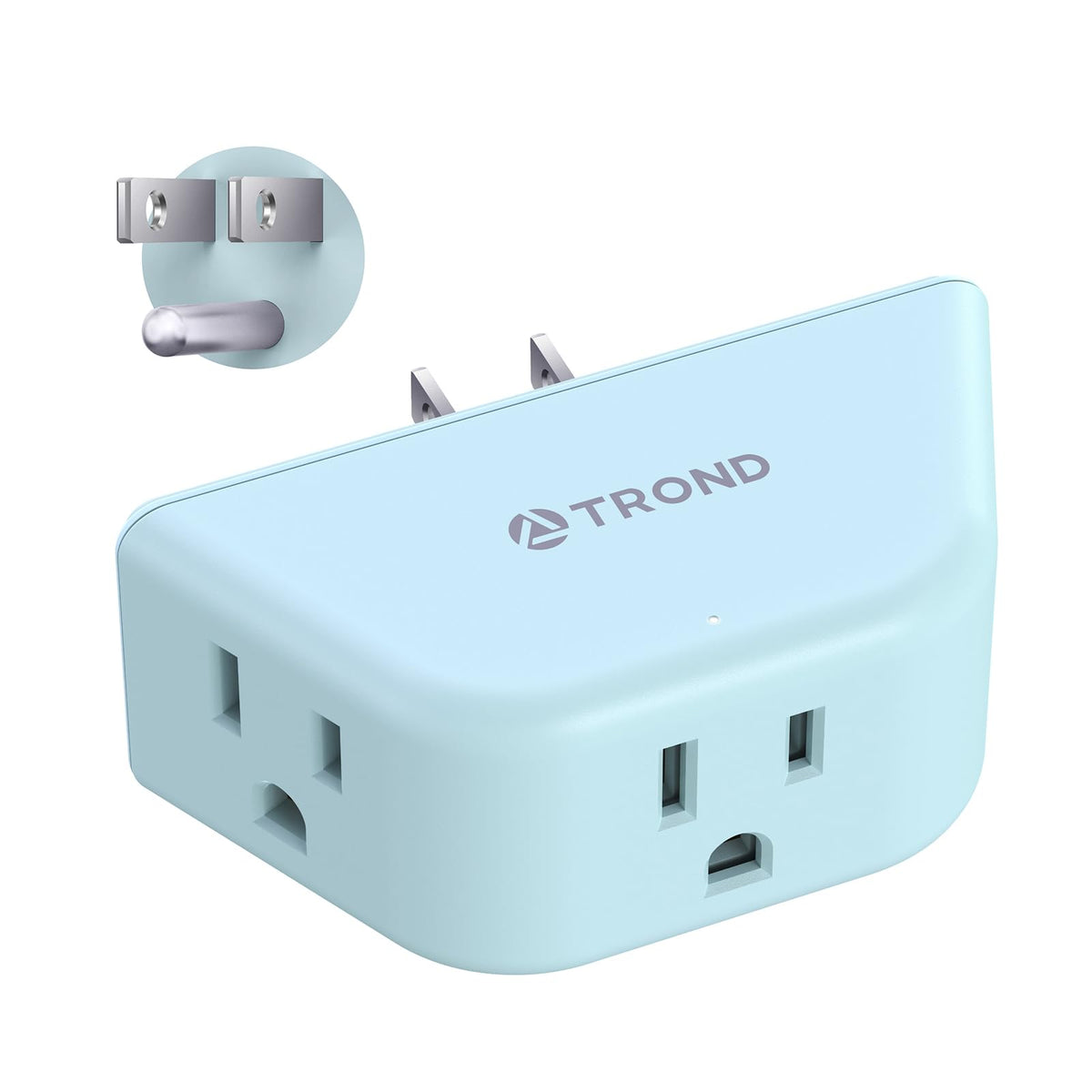 Trond Outlet Extender, 3 Way Angled Plug Splitter, 3 Prong Grounded Wall Outlet Adapter, Cruise Essentials, Compact And Practica