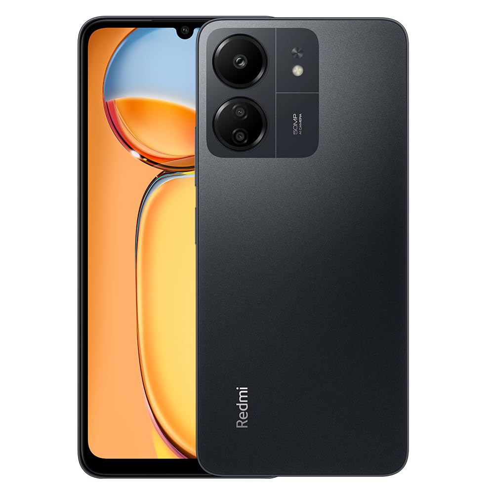 Xiaomi Redmi 13C 4G Lte (128Gb + 4Gb) Factory Unlocked Global Version Gsm 6.74' 50Mp Triple Camera (For Tello, Mint, Metro & Global) (Midnight Black)
