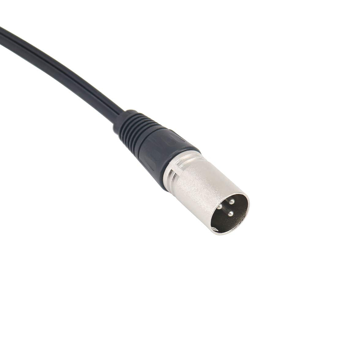 Tan Qy Splitter Xlr Cable 3 Pin Xlr Splitter Y Adapter Male To 2 Female Dmx Cable, Mic Preamp, Splitter Patch Cable (1Ft)