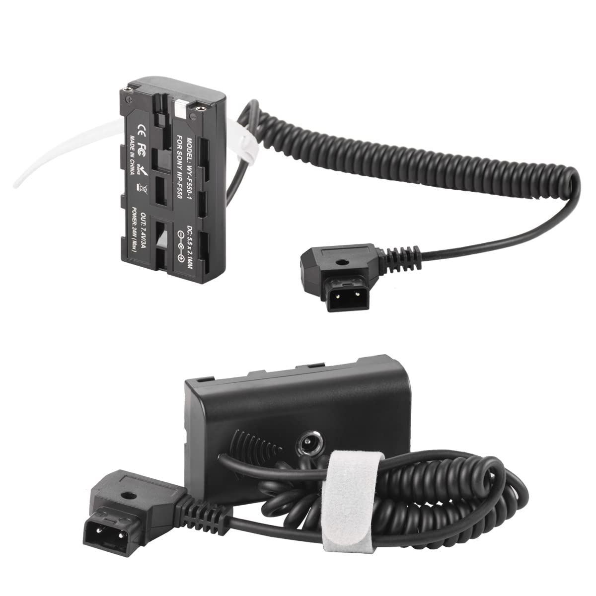 D Tap Coiled Power Cable To Np F550 Dummy Battery Compatible With Sony Np F550/770/570 Np F970 Power Led Light Feelworld Atomos