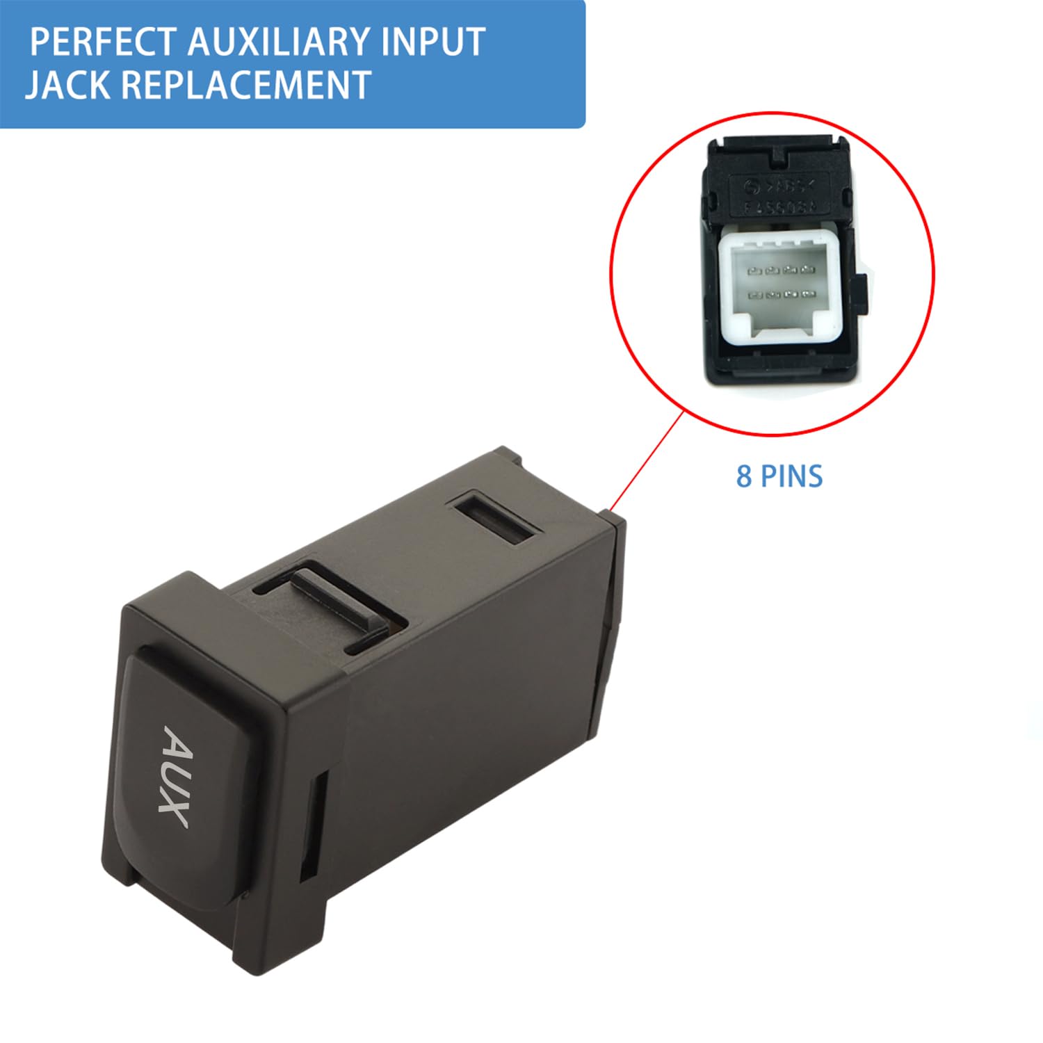 Ymhhefy 86190 02010 Aux Port Input Auxiliary Jack Adapter Compatible With Toyota 09 13 Corolla 07 14 Tundra 09 12 Tacoma 09 11 R