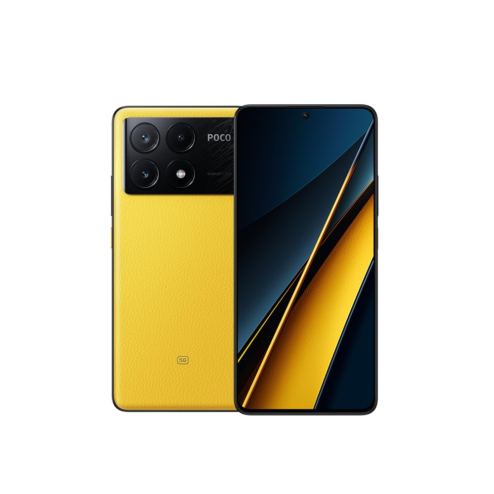 Xiaomi Poco X6 Pro 5G + 4G Lte (for Tmobile Mint Tello & Global) (512GB + 12GB) Dual Sim Gsm 6.67 64Mp Triple Camera (Yellow)