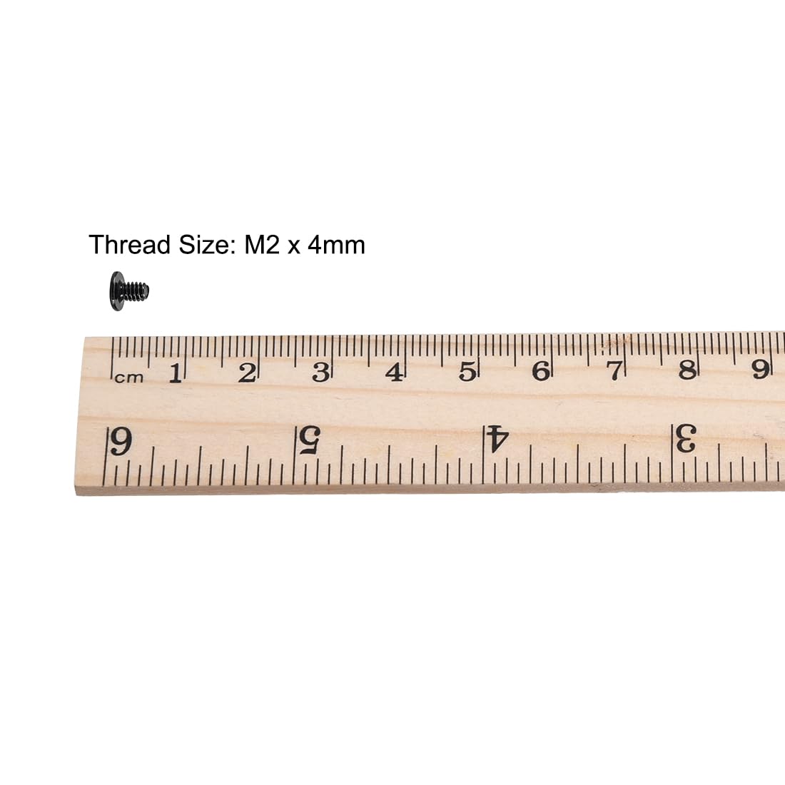 Uxcell M2X4Mm Phillips Screw Fastener Black 3.8Mm Dia Screw Head For Laptop Pc Tv Fan Switch 50Pcs